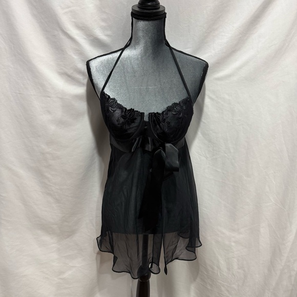 Victoria's Secret Other - Like New Victoria's Secret Black Sheer Babydoll 36C